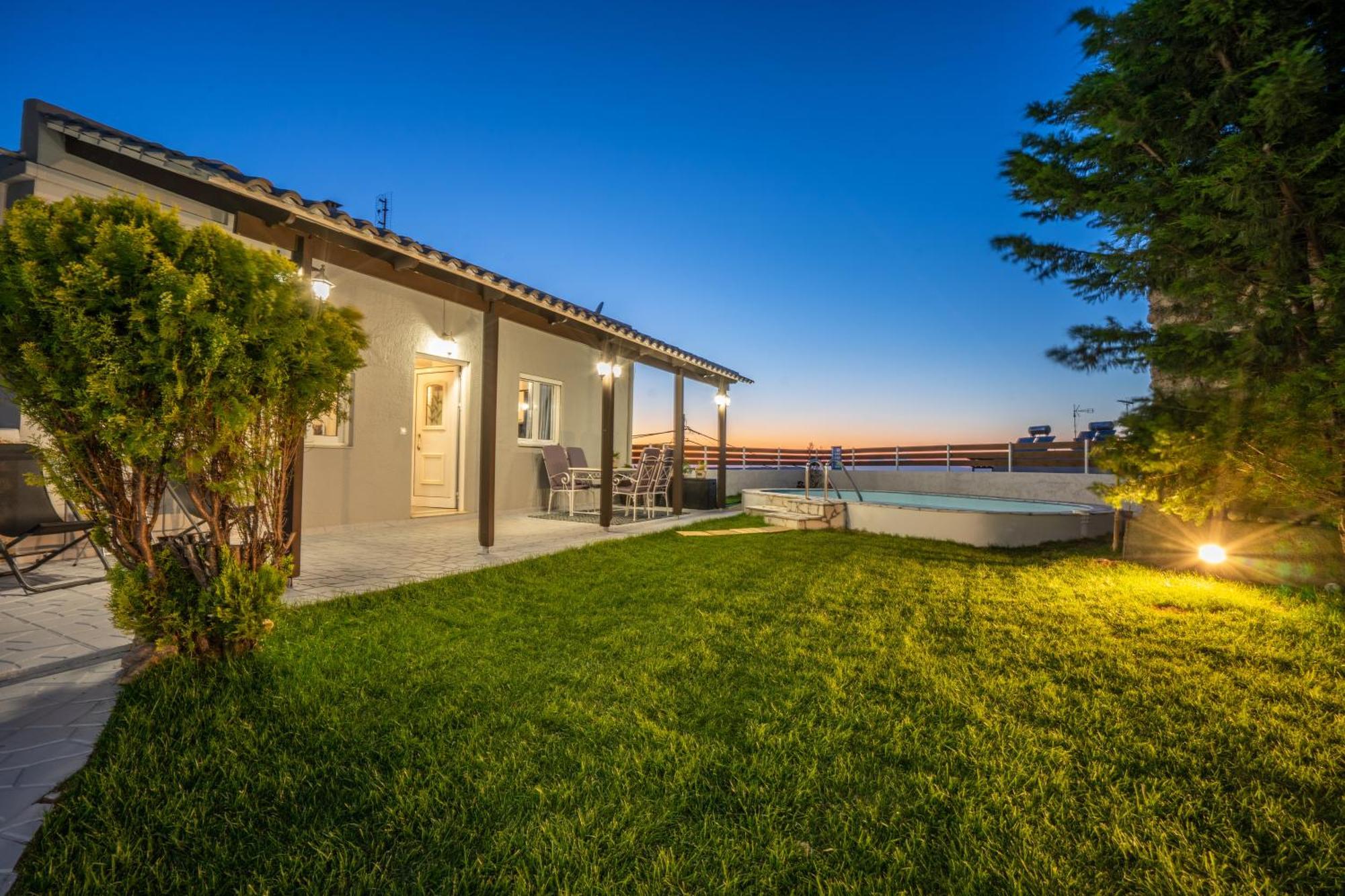 Fontana Luxury Villa Salakos With Pool Near Beach Exterior photo